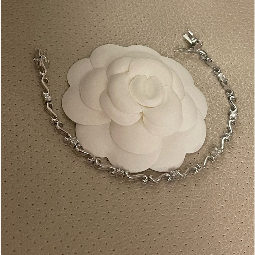 Cubic Zirconia Bracelet in Sterling Silver
